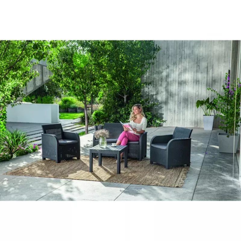 KETER sodo baldų rinkinys Rosalie Set su stalu Classic grey