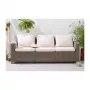 KETER Sodo sofa California 3 vietų sofa smėlio spalvos