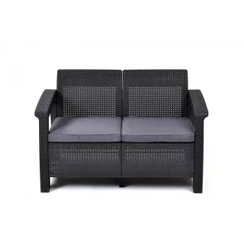 KETER Sodo sofa dvivietė Corfu Love Seat pilka