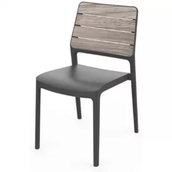 KETER sodo kėdė Deco Porto uosio medienos atspalvio/pilka
