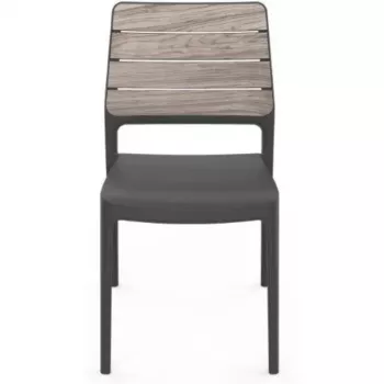 KETER sodo kėdė Deco Porto uosio medienos atspalvio/pilka