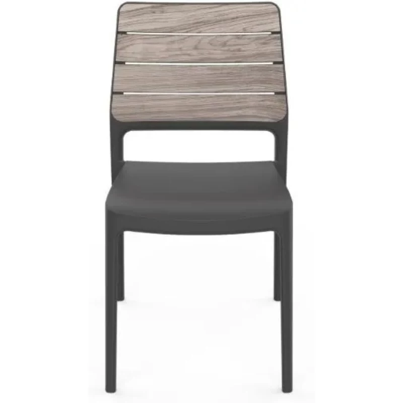 KETER sodo kėdė Deco Porto uosio medienos atspalvio/pilka