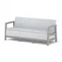 KETER Sodo sofa trivietė Scandi Linea 3 vietų sofa šviesiai pilka/tamsiai plieno pilka