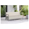 KETER Sodo sofa trivietė Scandi Linea 3 vietų sofa akmenų pilka/šviesiai smėlio spalvos