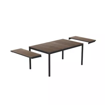 KETER Sodo stalas prailginamas Deco Porto Nova Prailginamas 200-280 cm, riešuto/ juodas