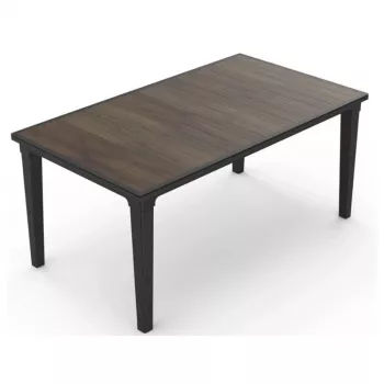 Keter Futura sodo valgomojo stalas Deco grafitas/riešutas 29216482533