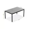 KETER sodo stalas Deco Porto Nova 160 pilkas/juodas