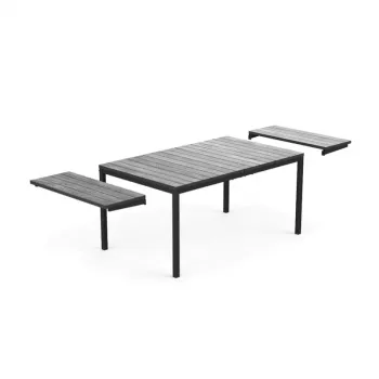 KETER Sodo stalas prailginamas Deco Porto Nova Prailginamas 160-240 pilkas/juodas
