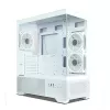Zalman CHRONIX V2 baltas ATX vidutinio bokšto kompiuterio korpusas su 3 x 120mm ARGB ventiliatoriais, grūdinto stiklo šonine plokšte