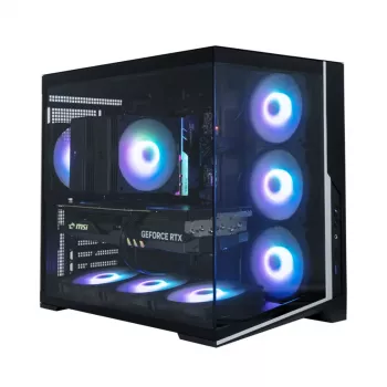 Zalman D40, ATX vidutinio bokšto kompiuterio korpusas, 7 x 120mm ARGB ventiliatoriai, juodas