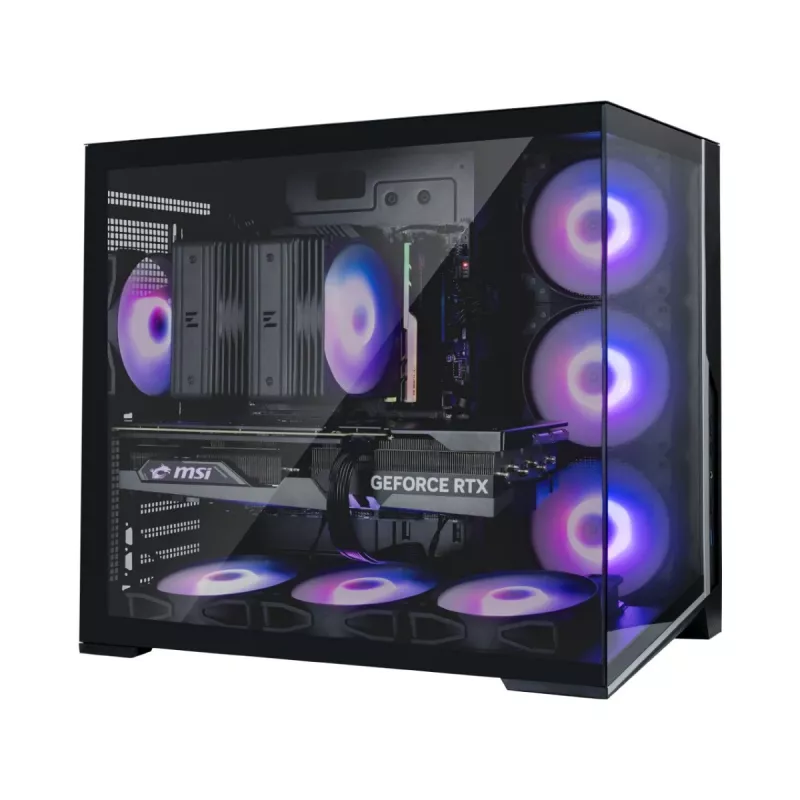 Zalman D40, ATX vidutinio bokšto kompiuterio korpusas, 7 x 120mm ARGB ventiliatoriai, juodas