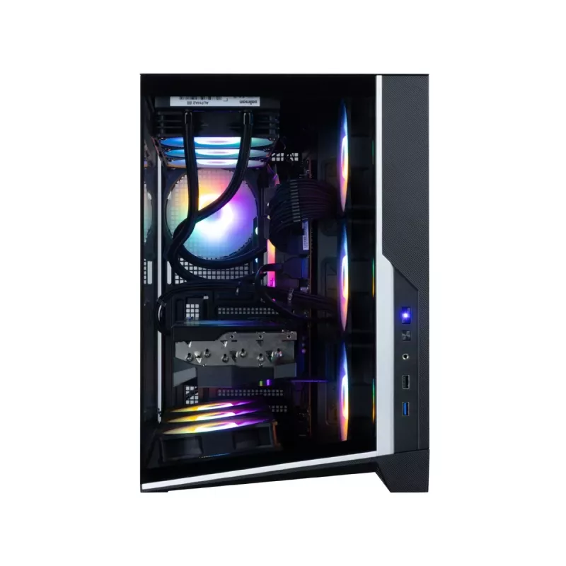Zalman D40F, ATX Mid Tower kompiuterio korpusas, 7 x 120mm FRGB ventiliatoriai, juodas