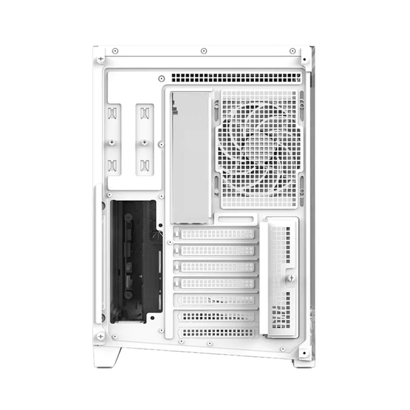 Zalman D40 baltas ATX vidutinio bokšto korpusas su 7 ARGB ventiliatoriais ir grūdintu stiklu