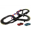 LEAN TOYS lenktynių trasa 2 automobiliai Top Turbo šviesos 7,6 m ilgio