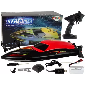 LEAN TOYS RC motorlaivis 2.4G raudonas 35 KM/H
