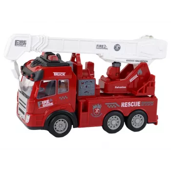 LEAN TOYS Ugniagesių departamentas su kranu, nuotolinio valdymo modelis