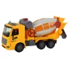 LEAN TOYS Betono maišyklės sunkvežimis su sukama kriauše, garsas, šviesa, geltonas 1:16