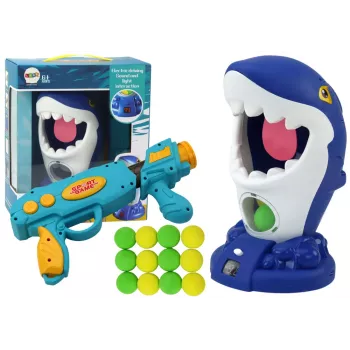 LEAN TOYS arkadinis žaidimas ryklys šaudymo kamuoliukų pistoletas