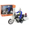 LEAN TOYS Policijos motociklas su garsais ir šviesomis, policijos automobilis