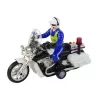 LEAN TOYS Policijos motociklas su garsais ir šviesomis, policijos automobilis
