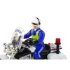 LEAN TOYS Policijos motociklas su garsais ir šviesomis, policijos automobilis
