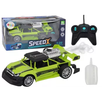 LEAN TOYS RC Sentence Car 1:20 dūmų efektas šviesos žalia