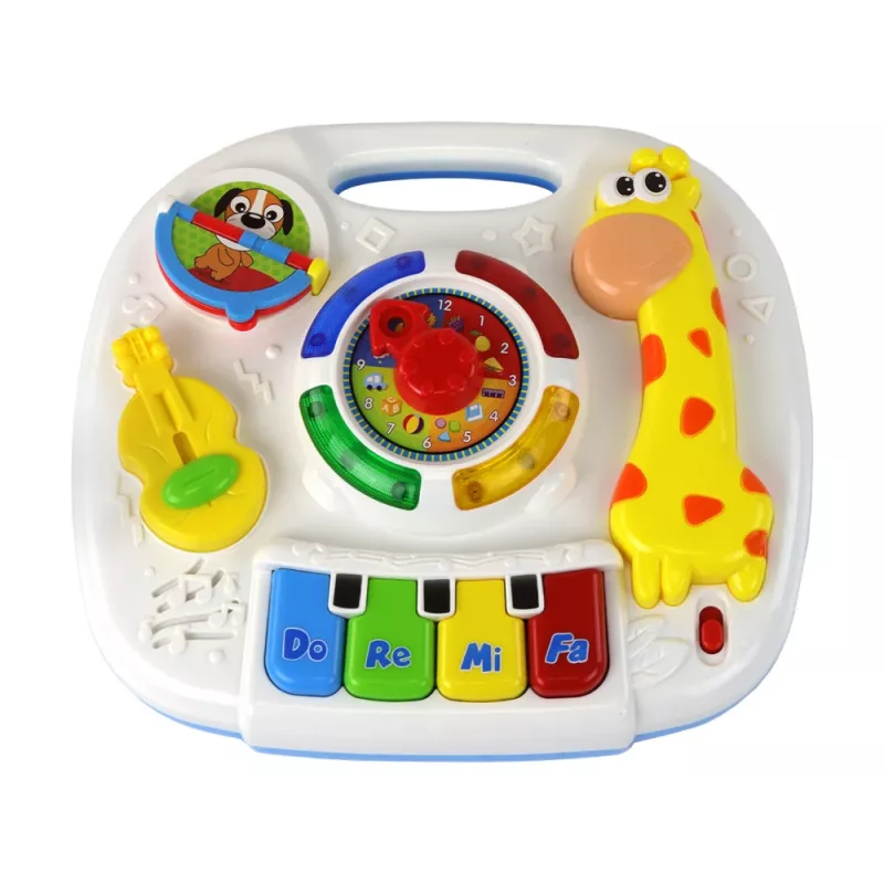LEAN TOYS Edukacinis interaktyvus 2 in 1 lentos stalas mažyliams