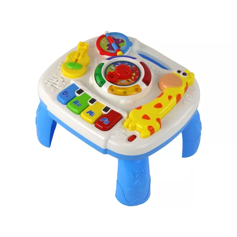 LEAN TOYS Edukacinis interaktyvus 2 in 1 lentos stalas mažyliams