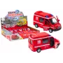 LEAN TOYS gaisrinė mašina 1:32 atidaromos durys šviesos garsai pavara raudona