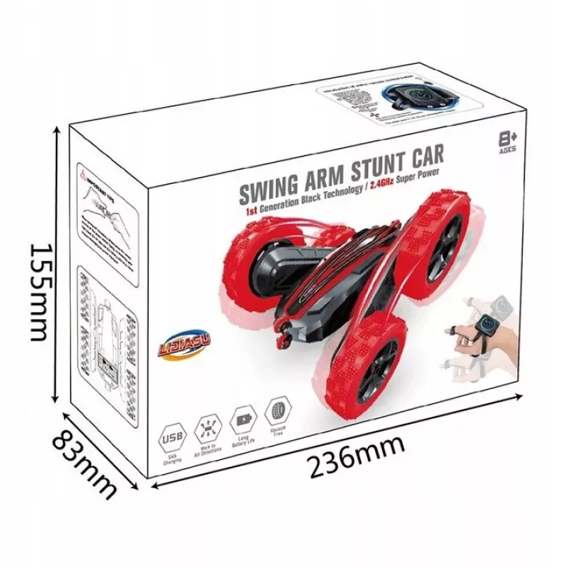 LEAN TOYS Twister Stunt Car Gestų Valdymo Nuotolinio Valdymo Automobilis Mėlynas