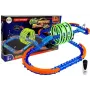 LEAN TOYS lenktynių trasa, šviečianti tamsoje, su kilpomis ir nuotolinio valdymo automobiliu