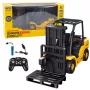 LEAN TOYS Nuotolinio valdymo krautuvas RC 2.4G su padėklu, geltonas