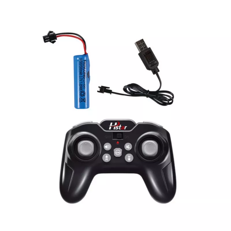 LEAN TOYS Nuotolinio valdymo krautuvas RC 2.4G su padėklu, geltonas