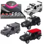 LEAN TOYS Off-road SUV automobilis Metal Pull-Back Drive Opening Doors Mix