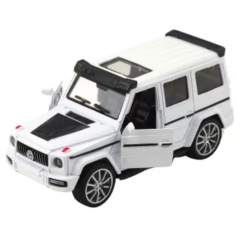LEAN TOYS Off-road SUV automobilis Metal Pull-Back Drive Opening Doors Mix