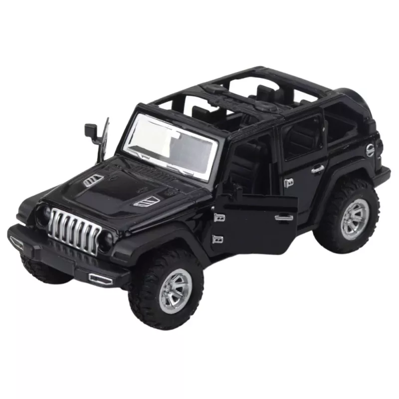 LEAN TOYS Off-road SUV automobilis Metal Pull-Back Drive Opening Doors Mix