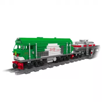 LEAN TOYS Konstrukciniai kaladėlės Nuotolinio valdymo tankas traukinys RC 1090 vnt.