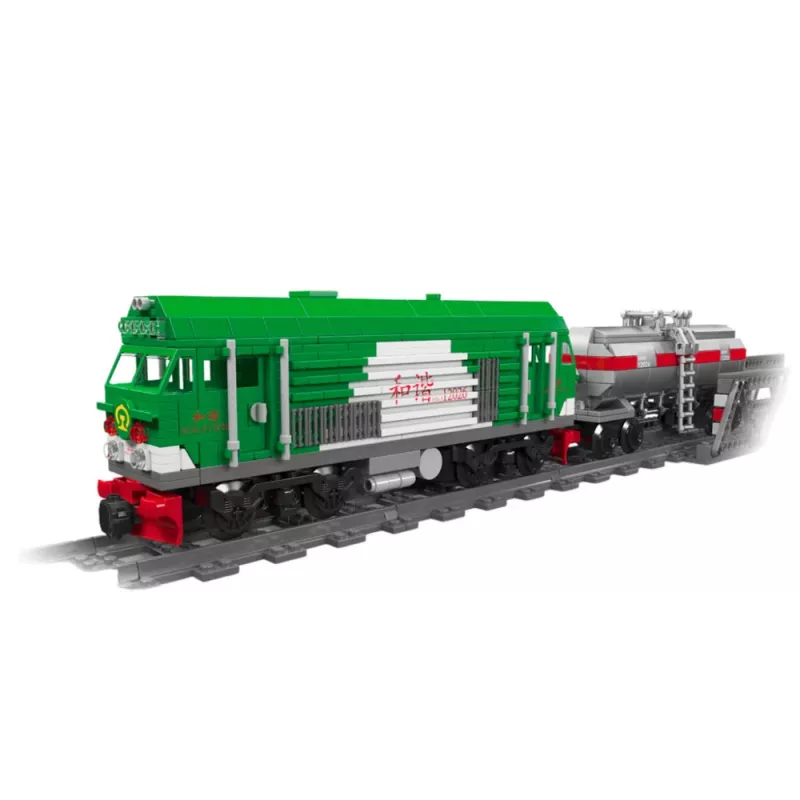 LEAN TOYS Konstrukciniai kaladėlės Nuotolinio valdymo tankas traukinys RC 1090 vnt.