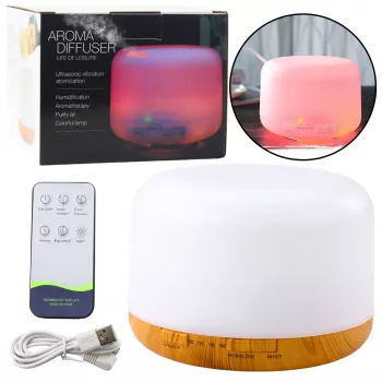 LEAN oro drėkintuvas difuzorius aromaterapija LED naktinė lemputė nuotolinio valdymo pultas 300ml