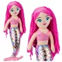 LEAN TOYS pliušinis undinėlės minkštas žaislas su holografine uodega, rožinis, 48 cm