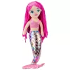 LEAN TOYS pliušinis undinėlės minkštas žaislas su holografine uodega, rožinis, 48 cm