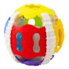 LEAN TOYS Jutiklinis kamuolys kūdikiams, guminis, su šviesomis ir garsais, spalvotas