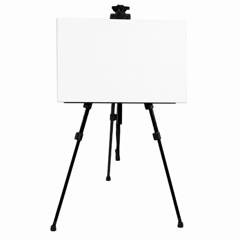 LEAN metalinis lauko tapybos molbertas, trikojis, reguliuojamas, juodas dėklas, 158 cm