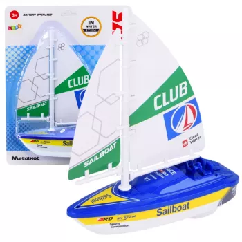 LEAN TOYS burinė valtis vandens valtis su baterija ir turbinos pavara mėlyna