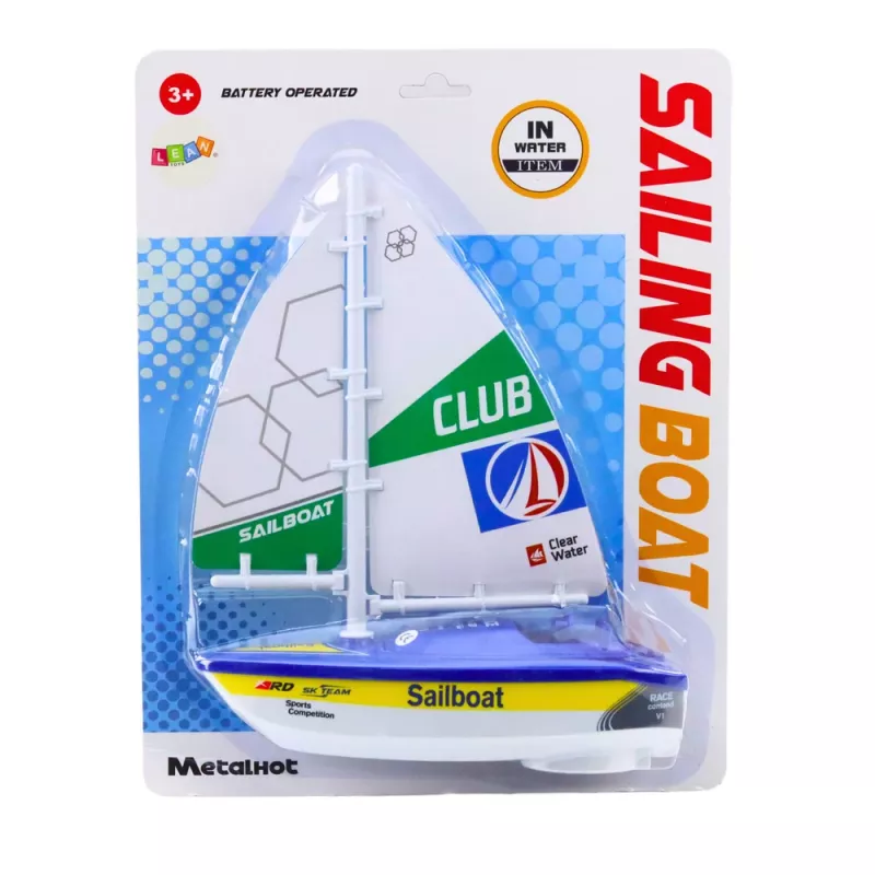 LEAN TOYS burinė valtis vandens valtis su baterija ir turbinos pavara mėlyna