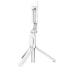 LEAN Selfie Stick Trikojis Telefono Nuotolinio Valdymo Bluetooth Laikiklis ZS8 Baltas