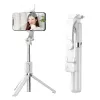 LEAN Selfie Stick Trikojis Telefono Nuotolinio Valdymo Bluetooth Laikiklis ZS8 Baltas