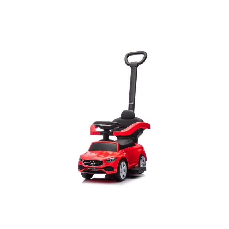 LEAN TOYS Važiuojamasis su stūmikliu Mercedes 3in1 Raudonas