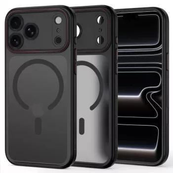 TECH-PROTECT MAGCAM MAGSAFE IPHONE 17 PRO MAX / 18 PRO MAX MATINIS JUODAS/RAUDONAS