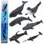 LEAN TOYS Mini figūrėlių rinkinys Jūros gyvūnai Žinduoliai Orka Foto Delfinas 6-8cm 6vnt